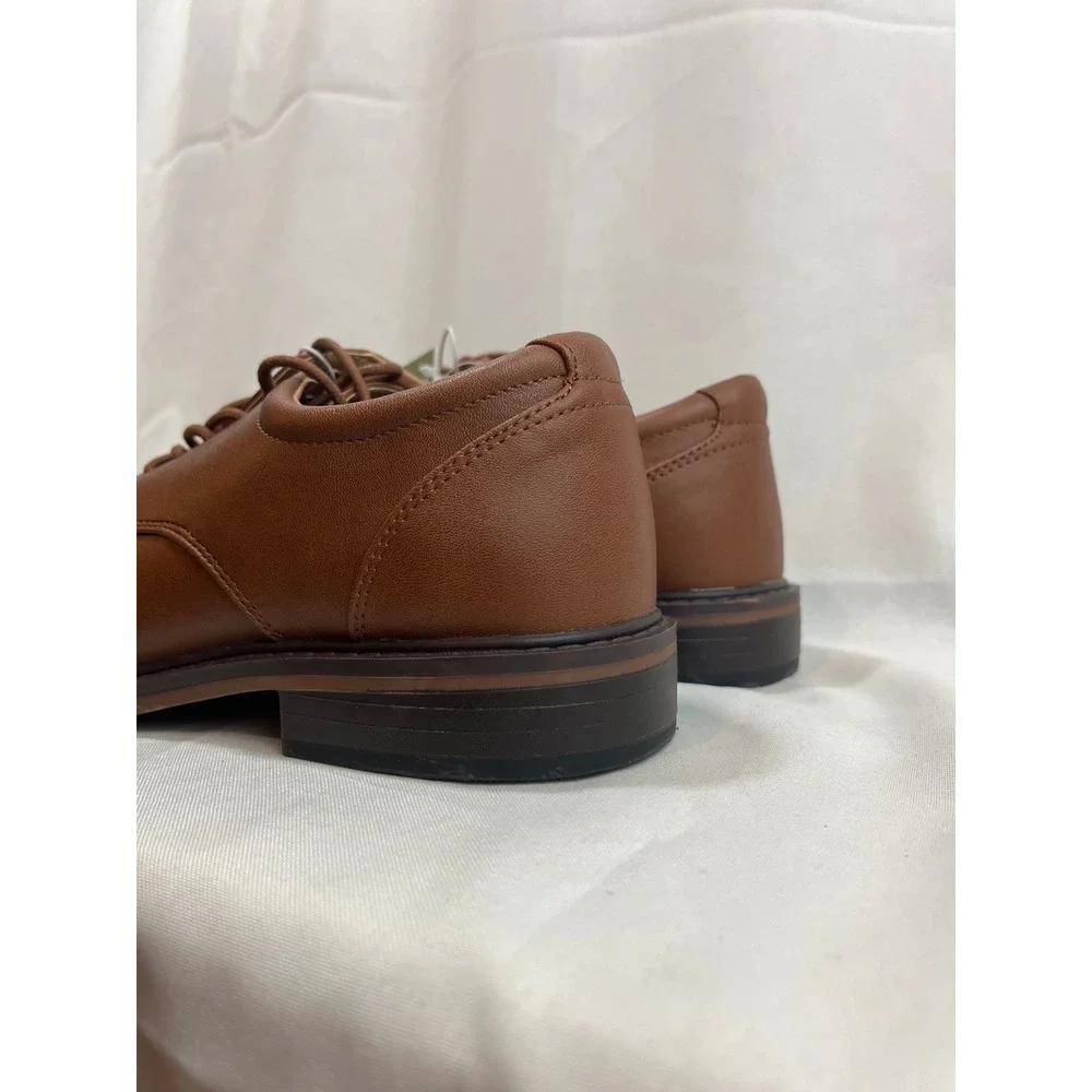 Goodfellow & Co Mens Brown Memory Foam Dress Shoes Derby Lace Up Size 8 Cognac